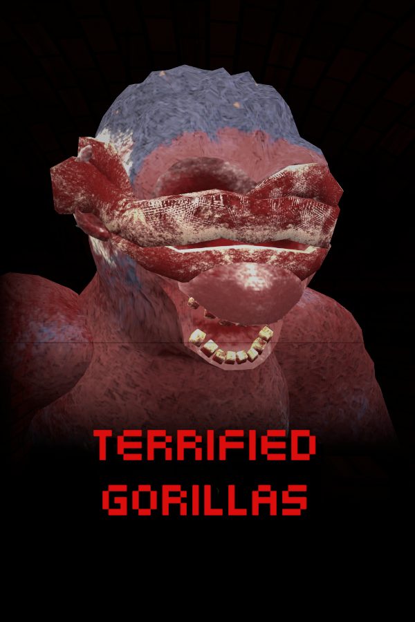 Terrified Gorillas cover art: a bloodied gorilla with a bandaged face