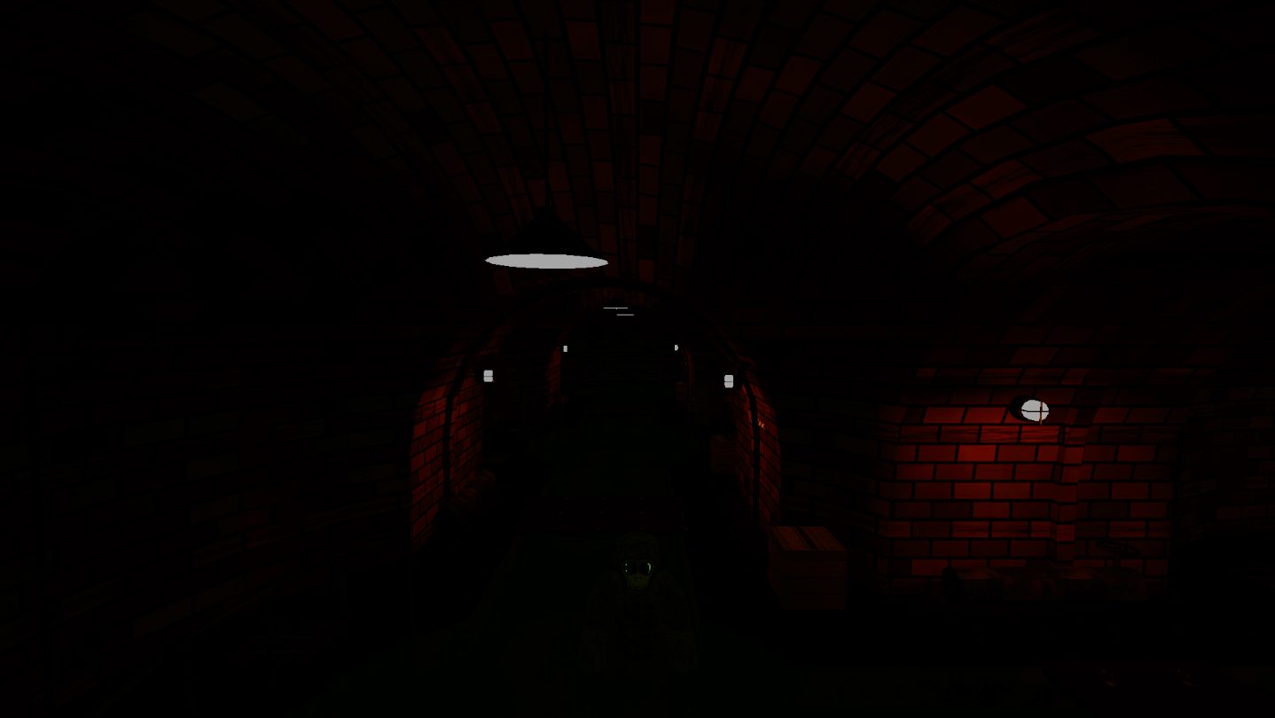 Dark brick corridor from the game